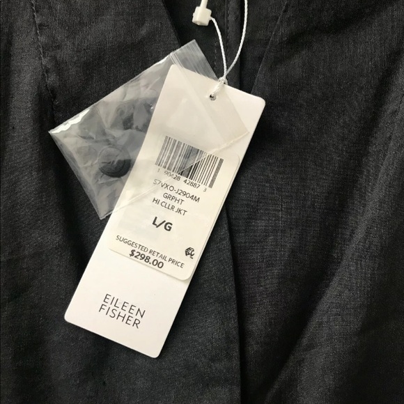 Eileen Fisher Jacket Organic Linen Blend Sz L - Picture 2 of 7